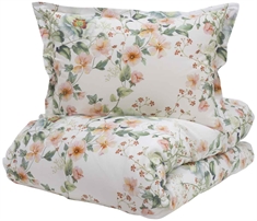 Turiform sengetøj - 140x220 cm - Lilly Red - Blomstret sengetøj - 100% Bomuldssatin sengesæt